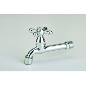 Wall tap for sink 102v chrome 14 cm